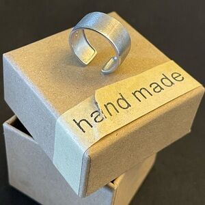 Brushed Sterling Silver Cuff Ring, size 6, NWOT